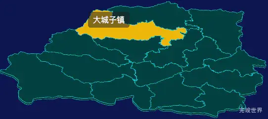 threejs赤峰市宁城县geoJson地图3d地图鼠标移入显示标签并高亮